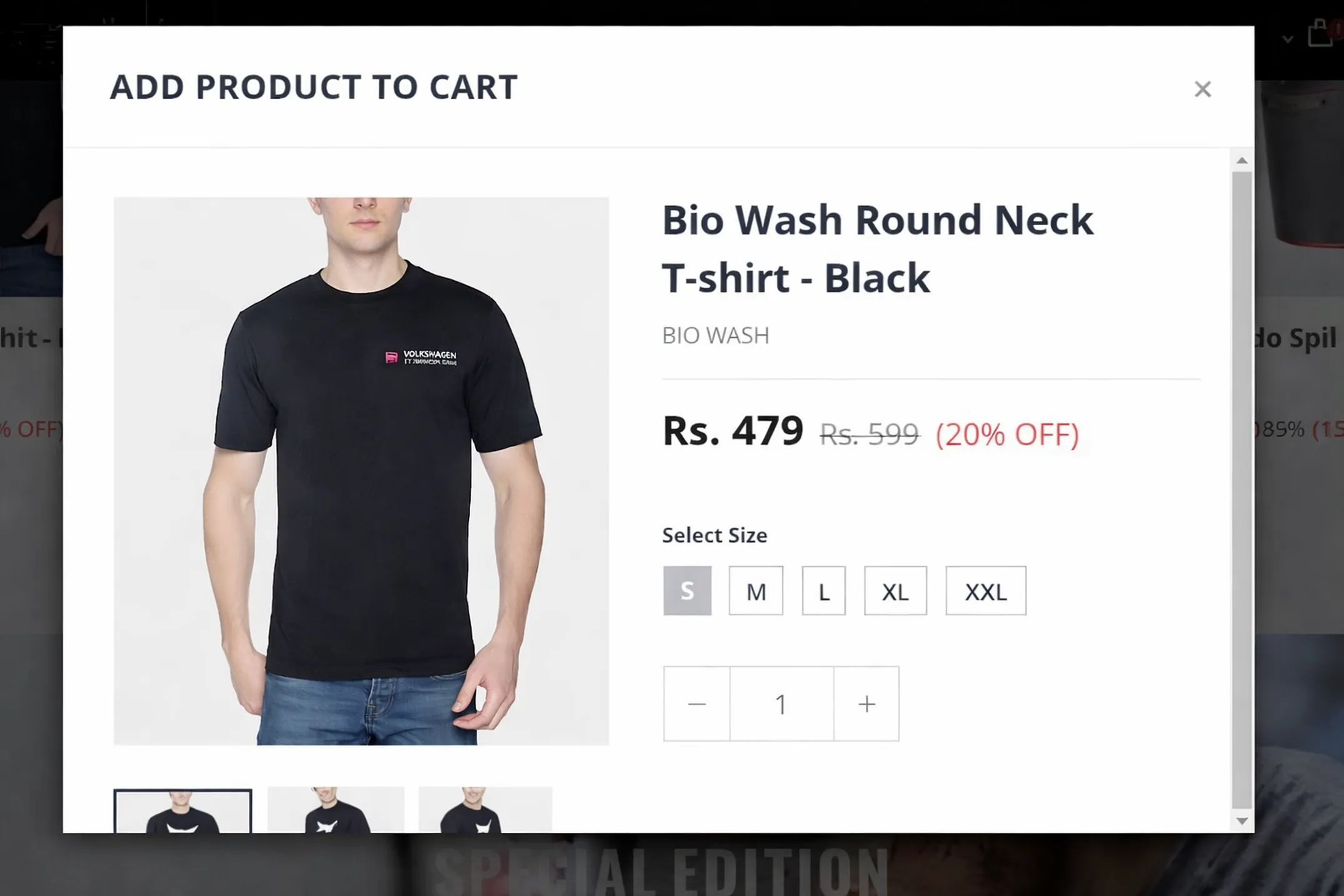 employee brandstore quick view feature for getting product details